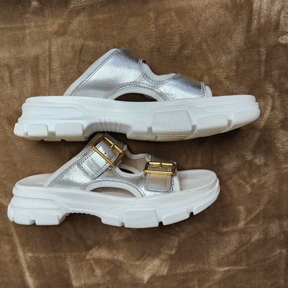 Gucci Aguru Leather Sandal, Authentic - Picture 3 of 9